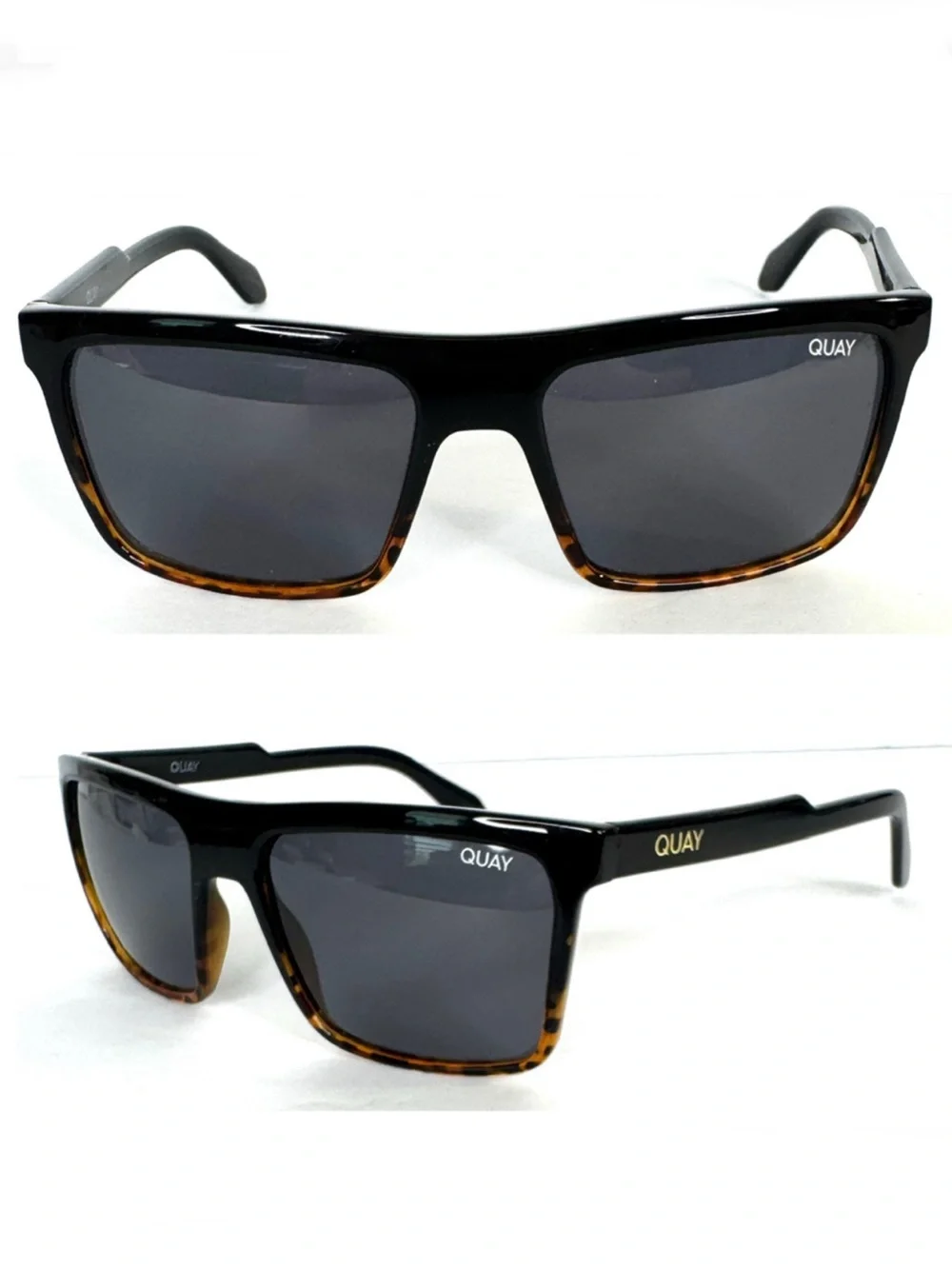 QUAY Australia Let it Run Polarized Sunglasses Black Tortoise Rare
